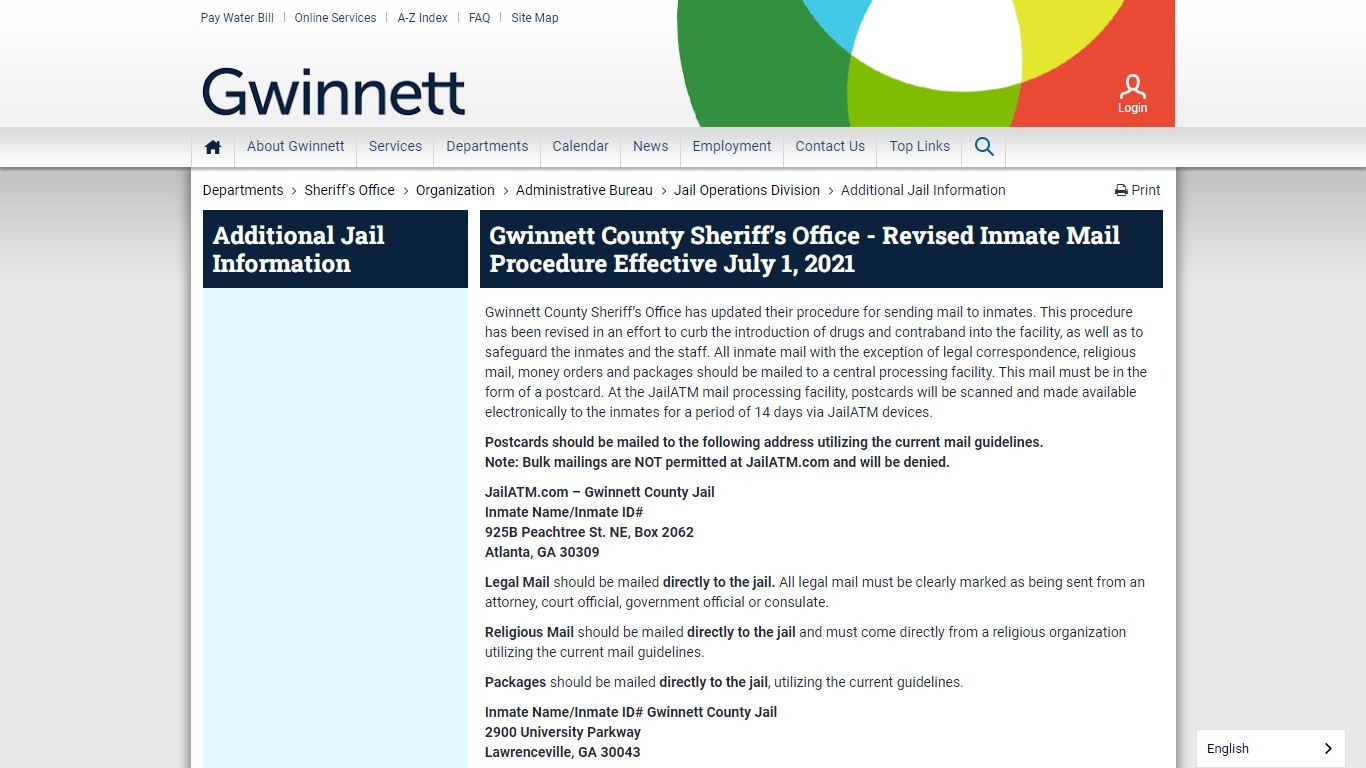 Jail Administration Section | Gwinnett County